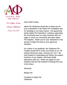 Alpha Phi Letterhead Reflection