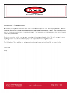 Final Reflection: Business Card & Letterhead