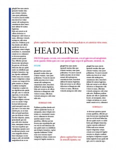 The beginning of a newsletter