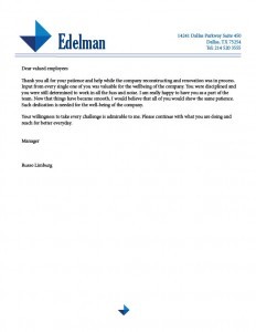 Business Card and Letterhead Reflection