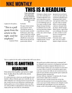 Reflection – Newsletter Layout
