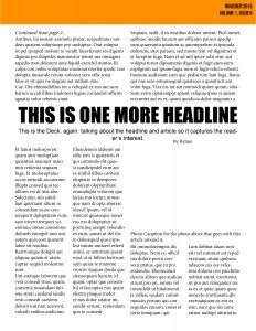 Reflection – Newsletter Layout