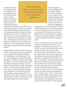 Stephenson Cancer Center Newsletter