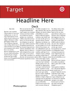 Dummy Layout for Newsletter Design Project