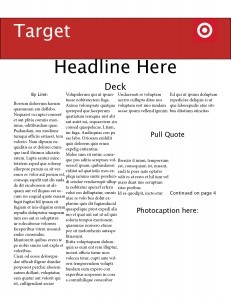 Dummy Layout for Newsletter Design Project