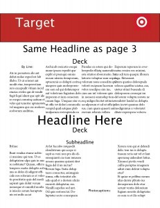 Dummy Layout for Newsletter Design Project